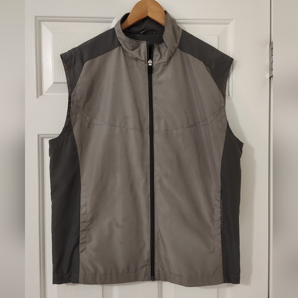 Greg Norman For Tasso Elba Lined Polyester Full Zip Vest Size Medium